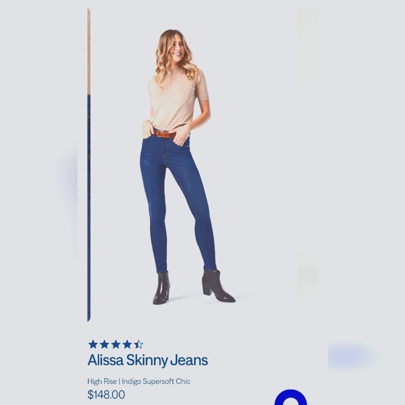 Mavi Tall Alissa Super Skinny Jean size 25x34 - Picture 1 of 5